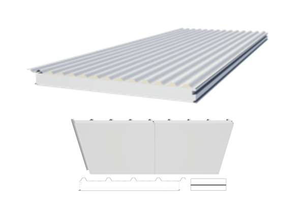 Corrugated Insulated Carport Panel -